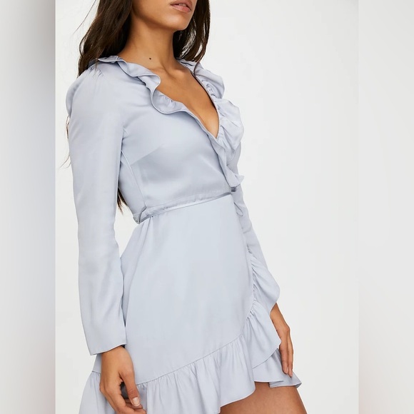 Aritzia Sunday Best Taro Ruffle Long Sleeve Mini Dress - Picture 1 of 6